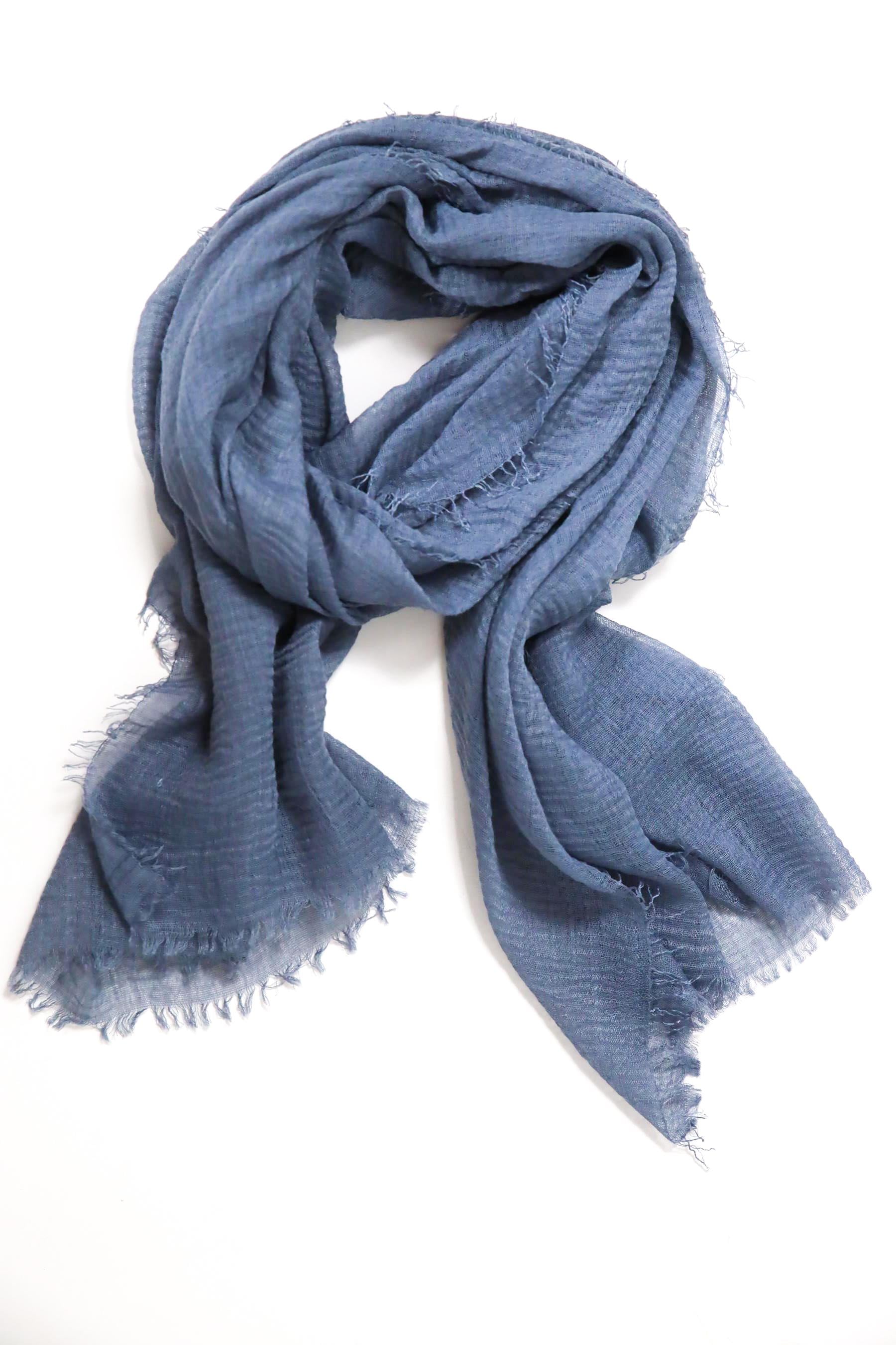İndigo Mavi Pamuk Şal - Şaman Butik İndigo Mavi Pamuk Şal