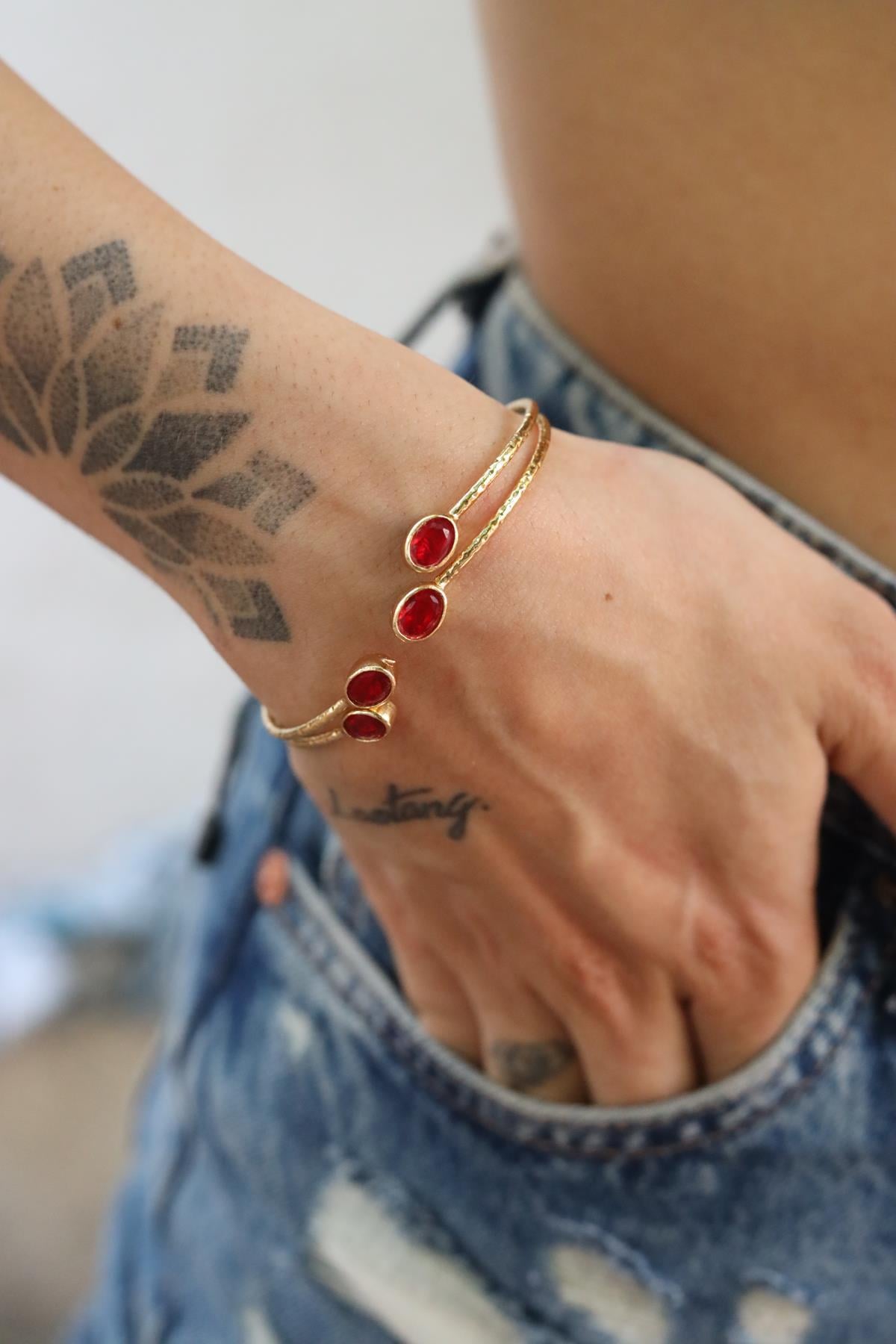 Red Cuff Bracelet