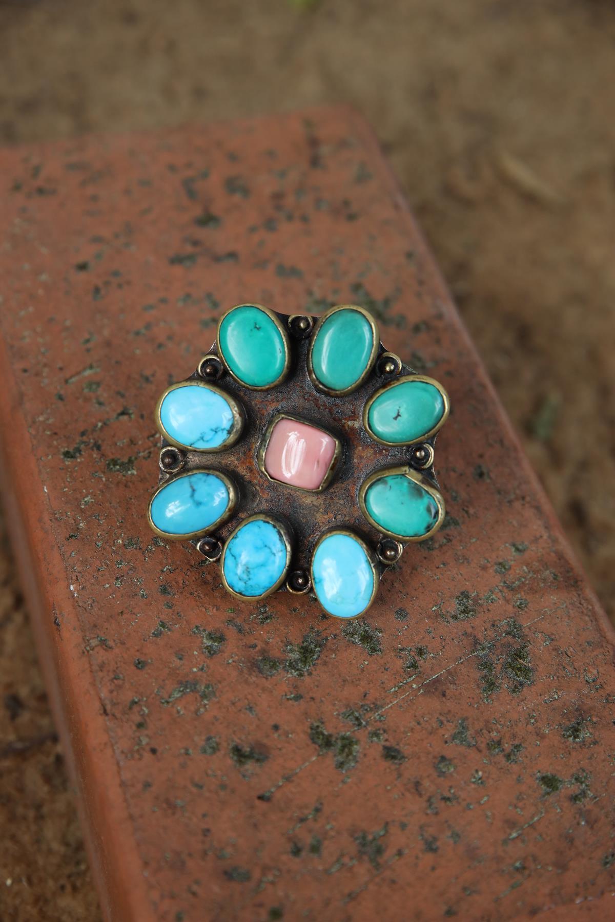 Düşük Ayar Gümüş El Yapımı Ayarlanabilir Tasarım Yüzük