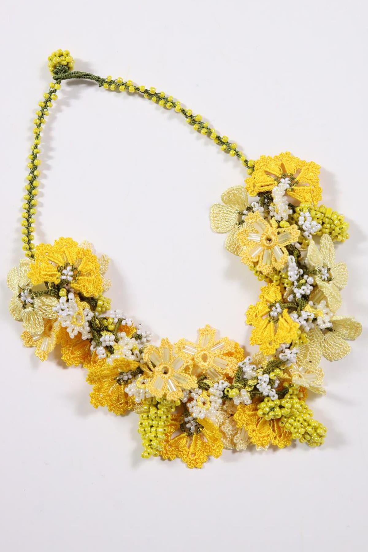 Boncuklu Tasarım İğne Oyası Kolye - Şaman Butik Boncuklu Tasarım İğne Oyası Kolye