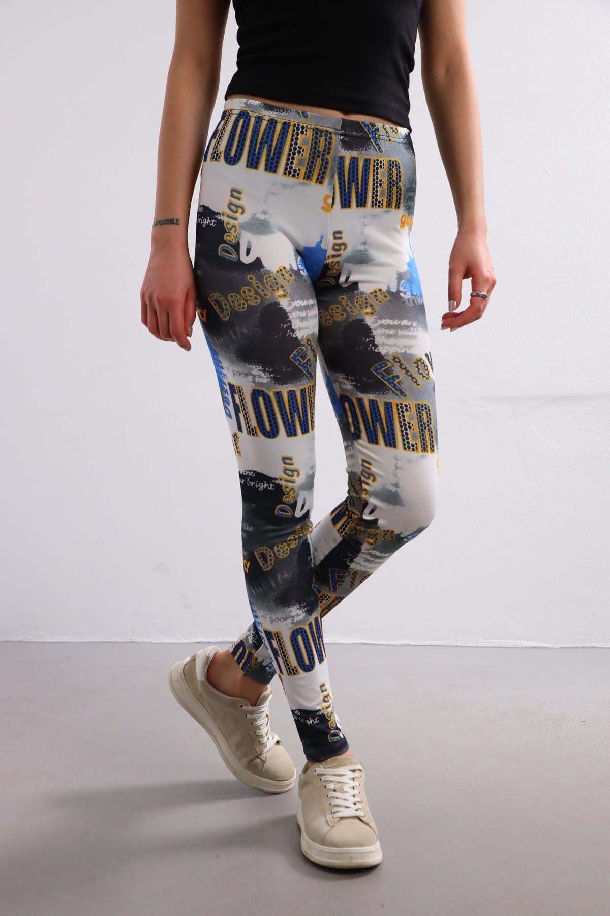 Renkli Desenli Tayt - Şaman Butik Renkli Desenli Tayt