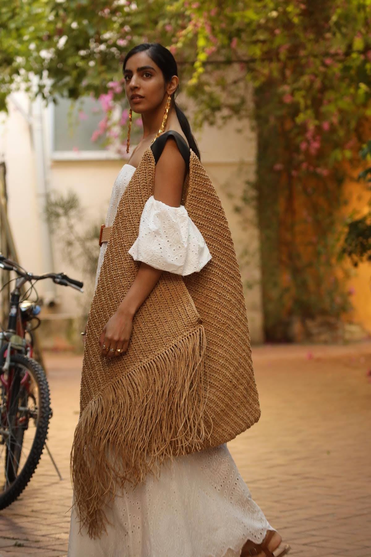 Camel Color Origami Design Bag