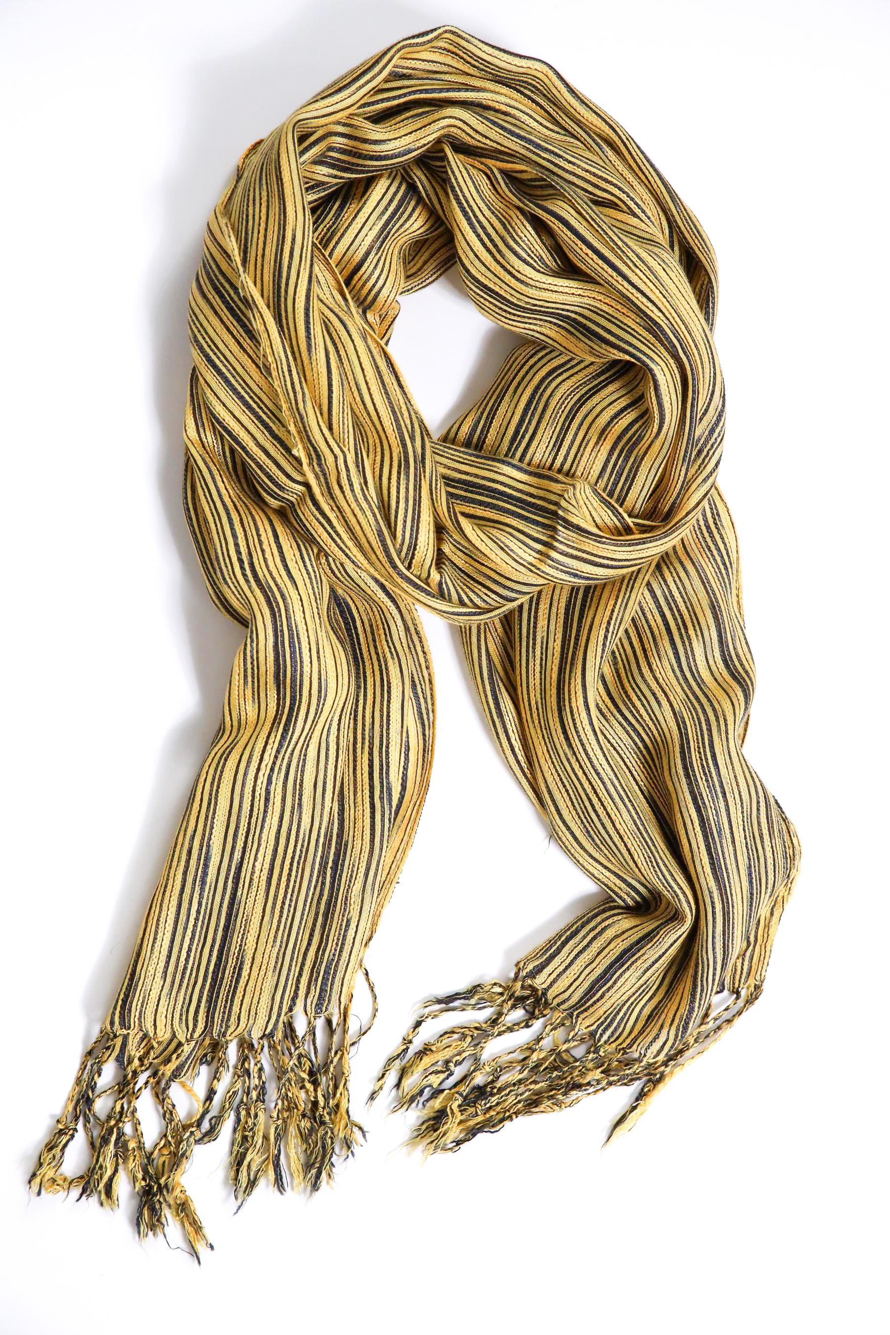  Sarı Çizgi Desen Şal