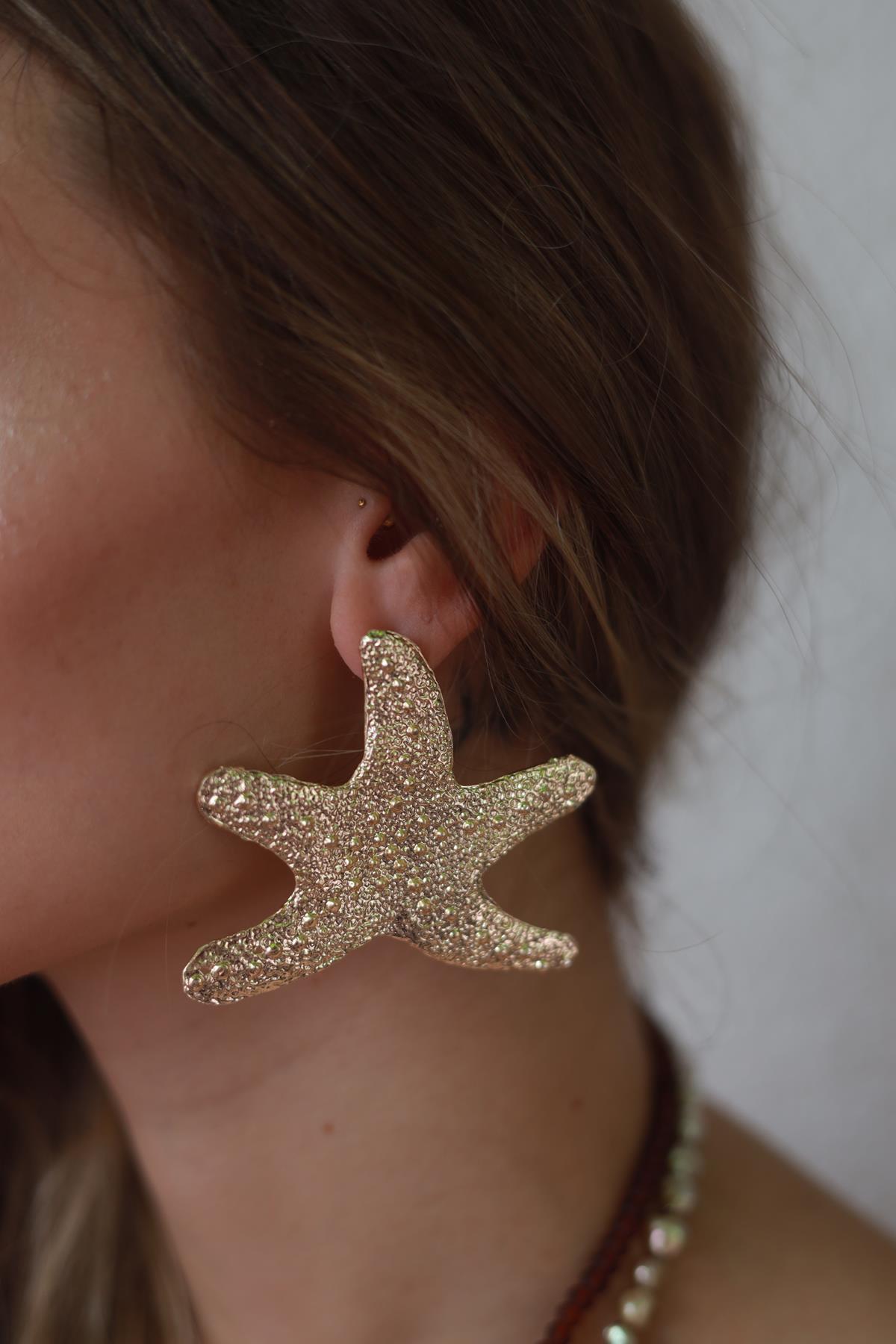 Gold Plated Starfish Earrings