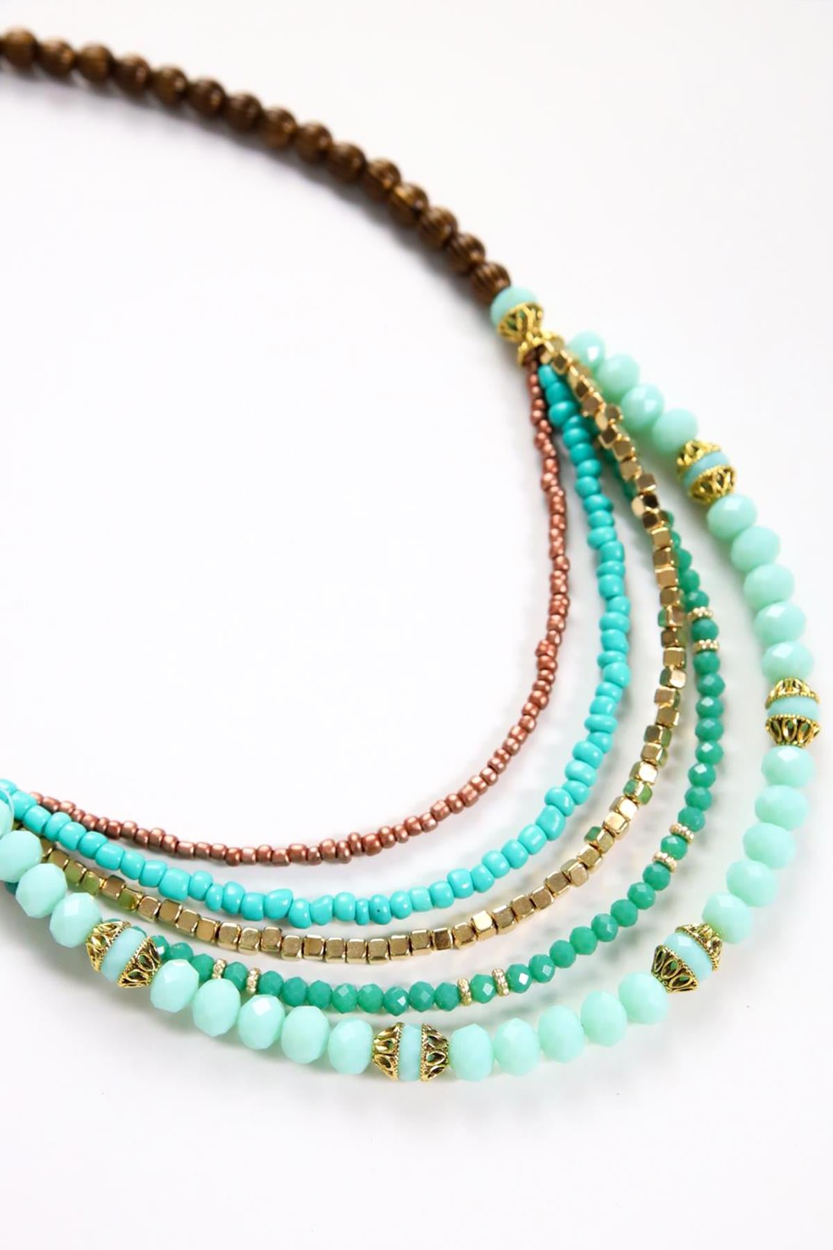 Çoklu Mavi Kolye - Şaman Butik Çoklu Mavi Kolye