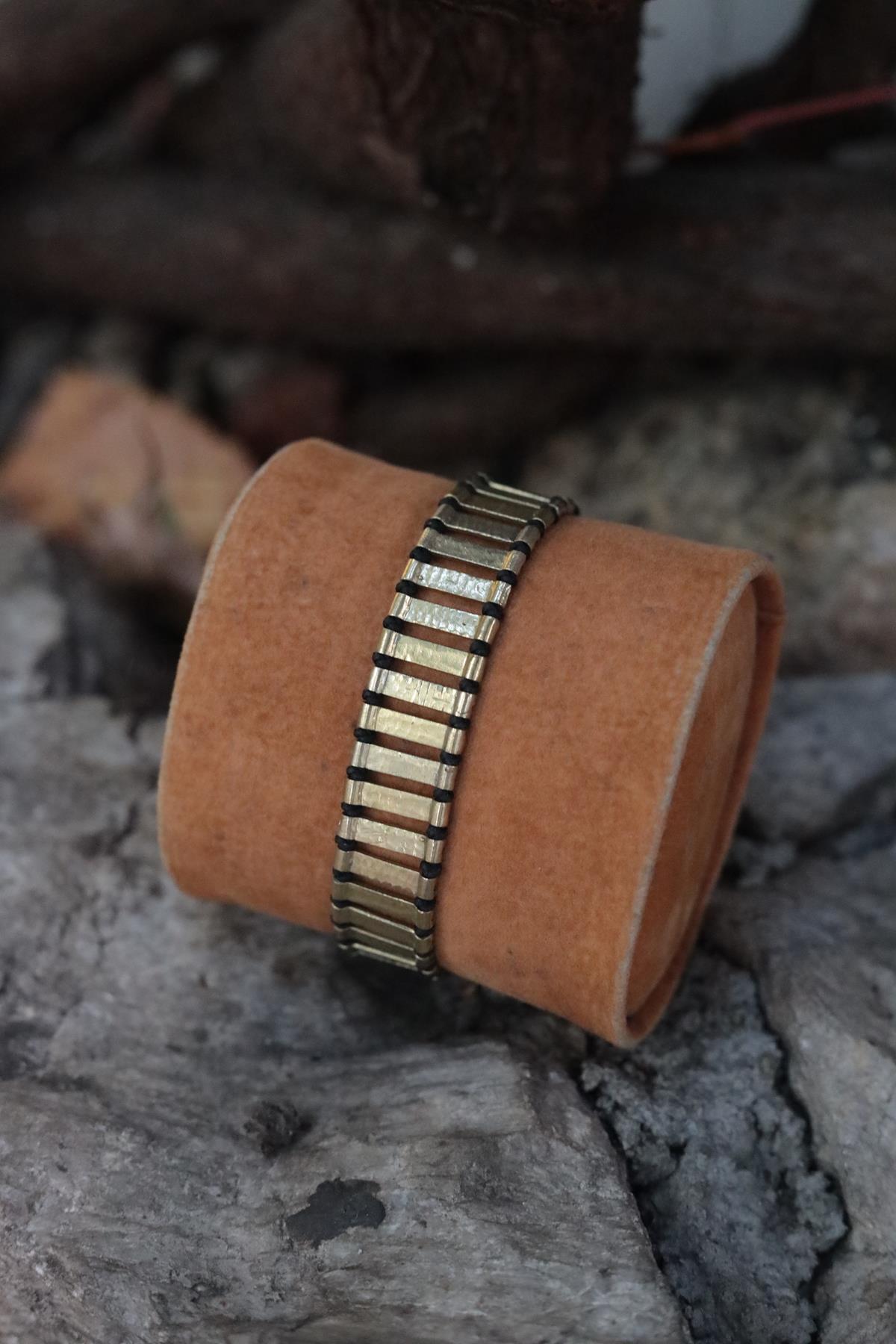 Alloy Madeni Siyah İpli El Yapımı Bileklik