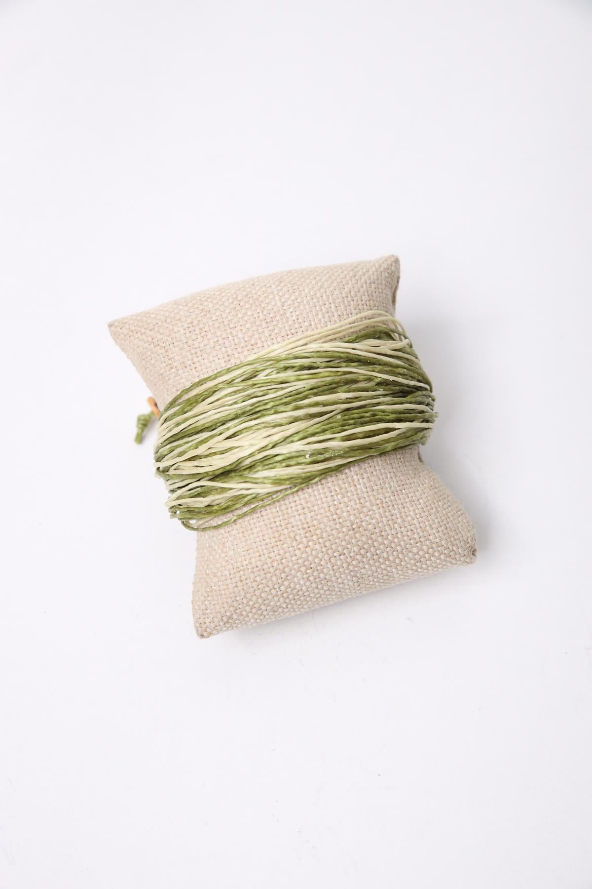 Yeşil Çoklu Mumlu İp Bileklik