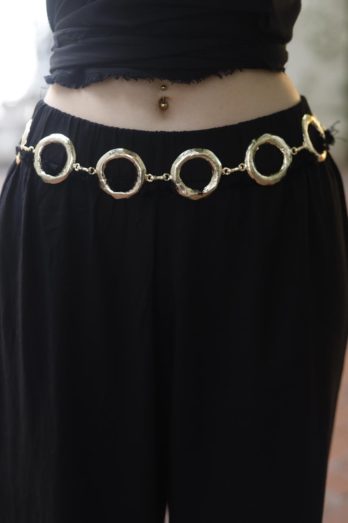 Gold Plated Circle Belt