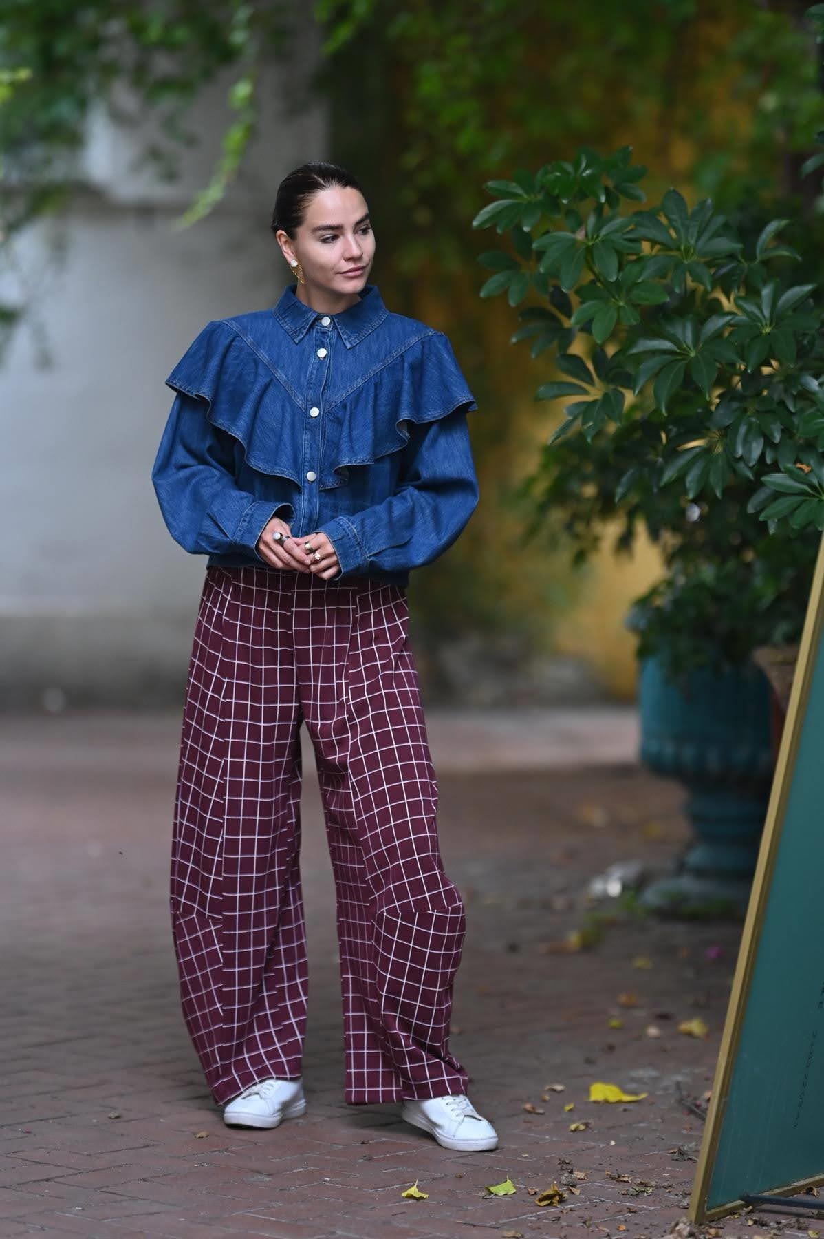 Bordo Kareli Rahat Pantolon