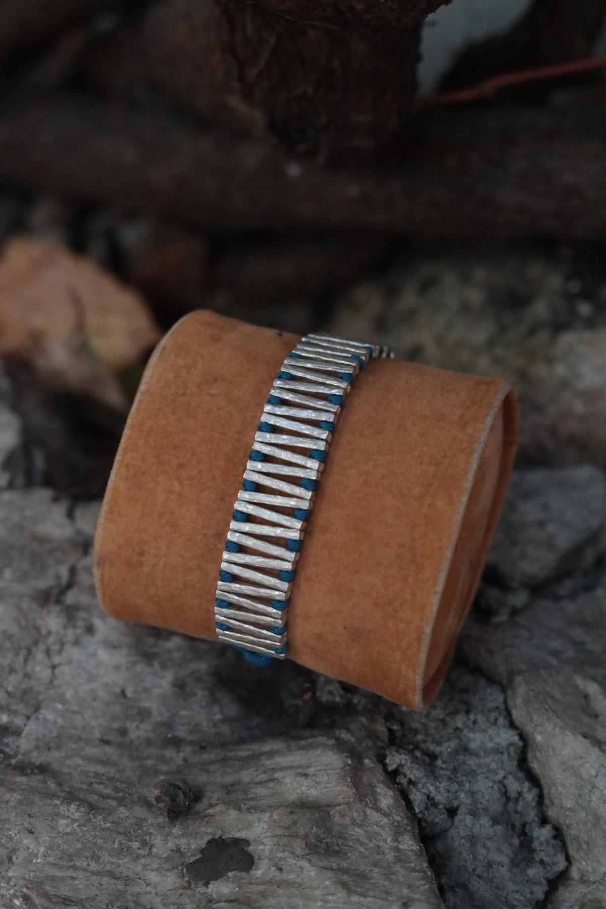 Alloy Madeni Mavi İpli El Yapımı Bileklik