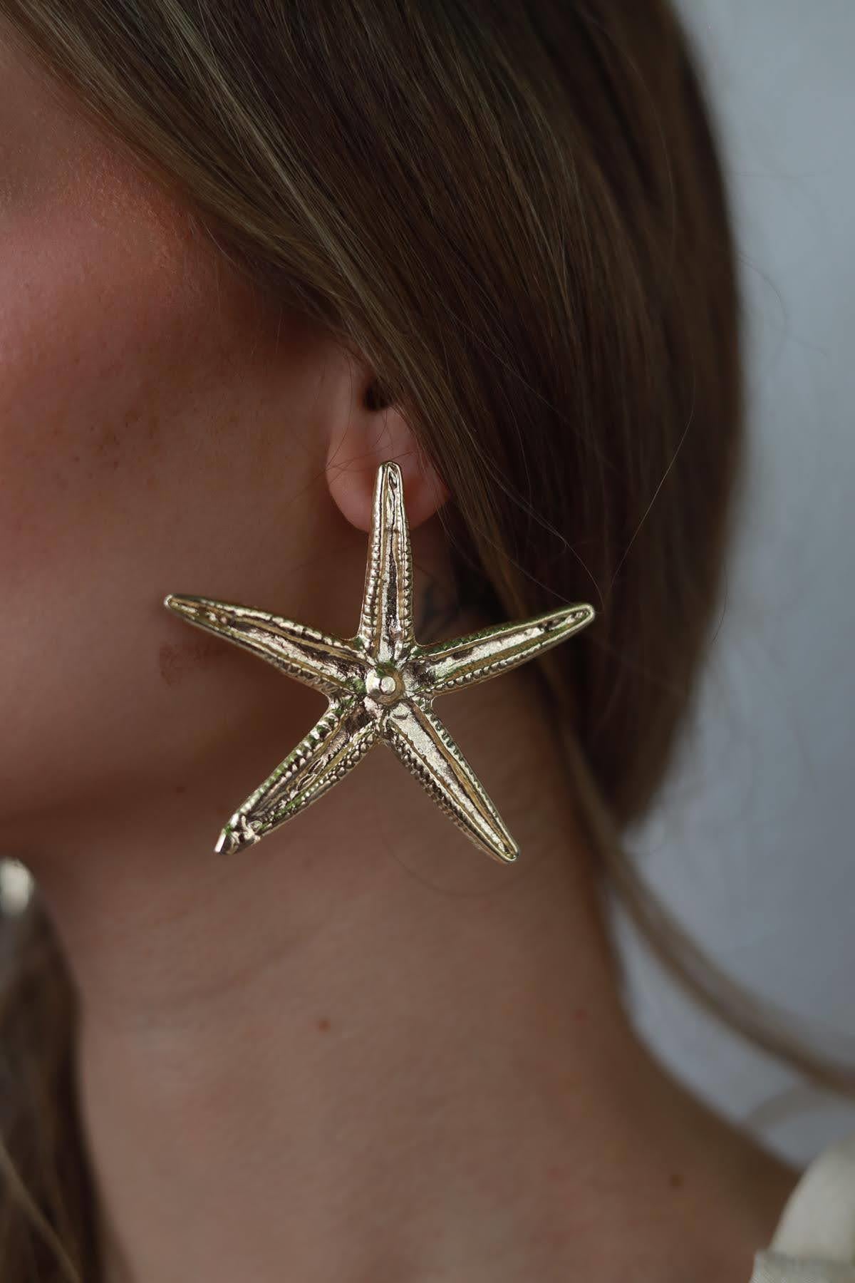 Gold Plated Starfish Earrings