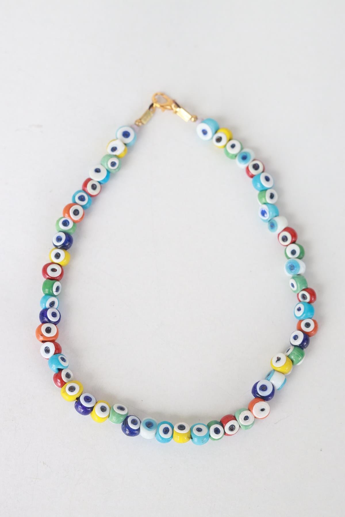 Rengarenk Nazar Boncuğu Tasarım Kolye