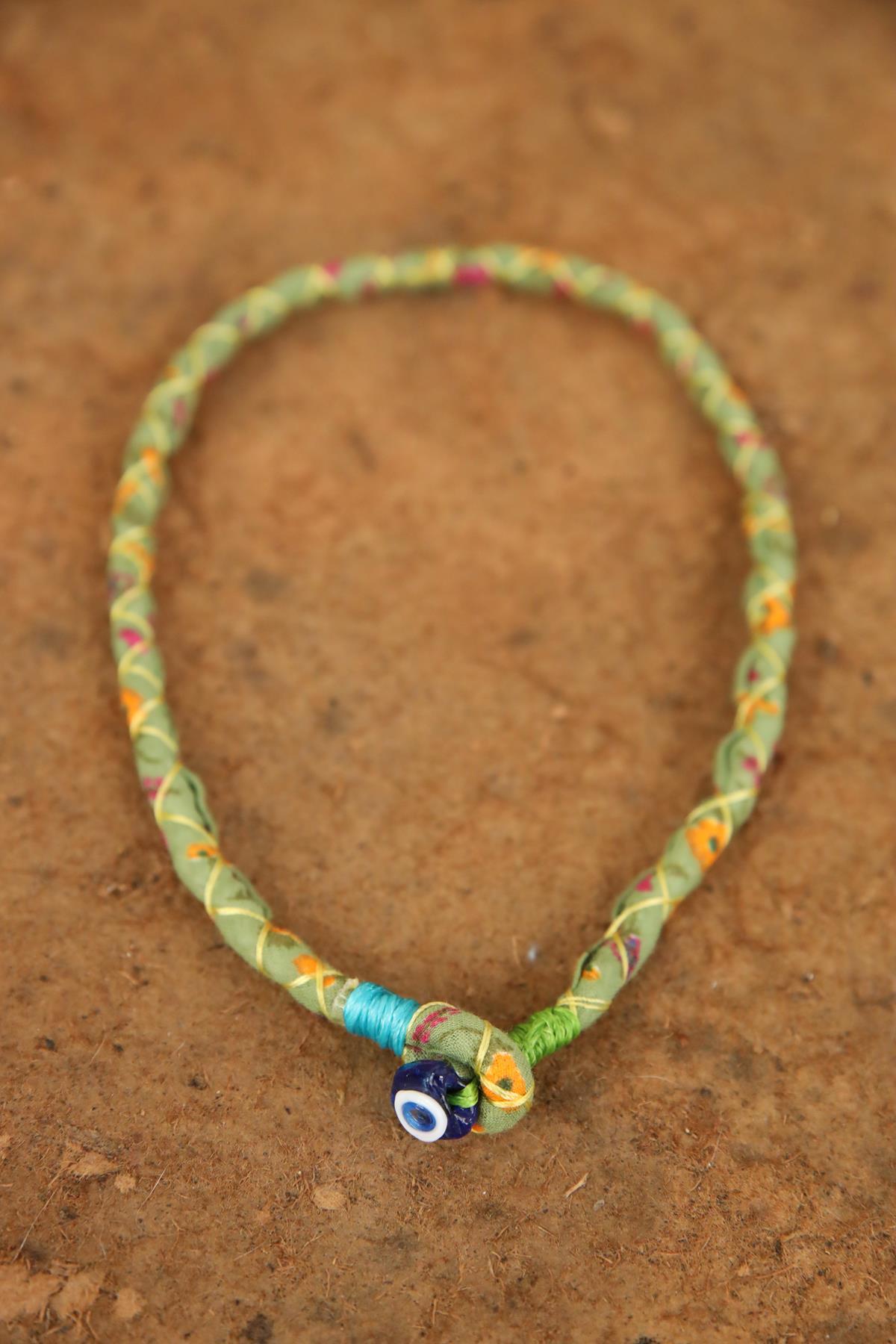 Renkli Nazar Boncuğu Detaylı Tasarım Kolye