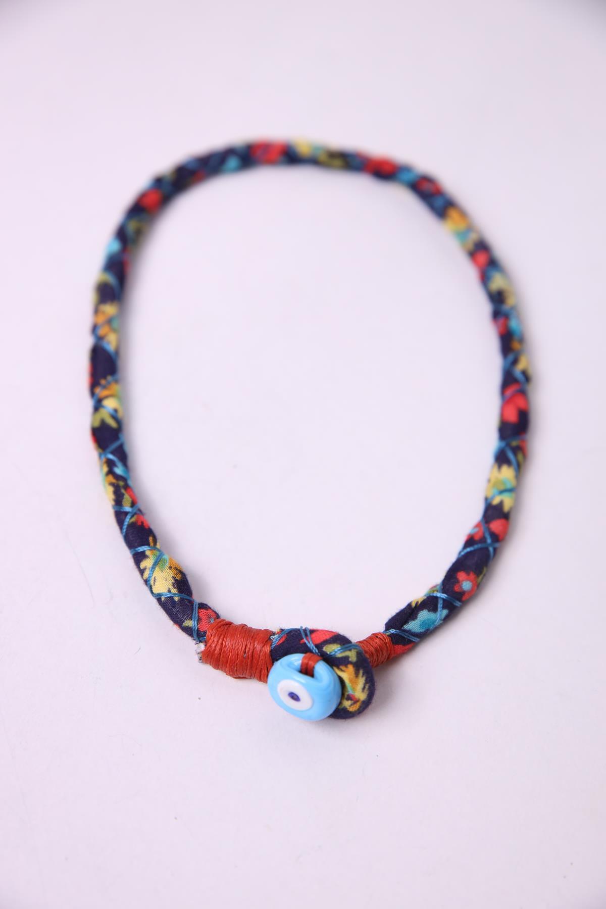 Renkli Nazar Boncuğu Detaylı Tasarım Kolye