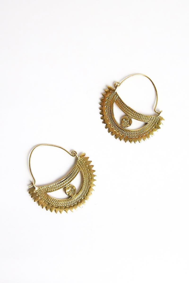  Bronz Antik İşlemeli Küpe