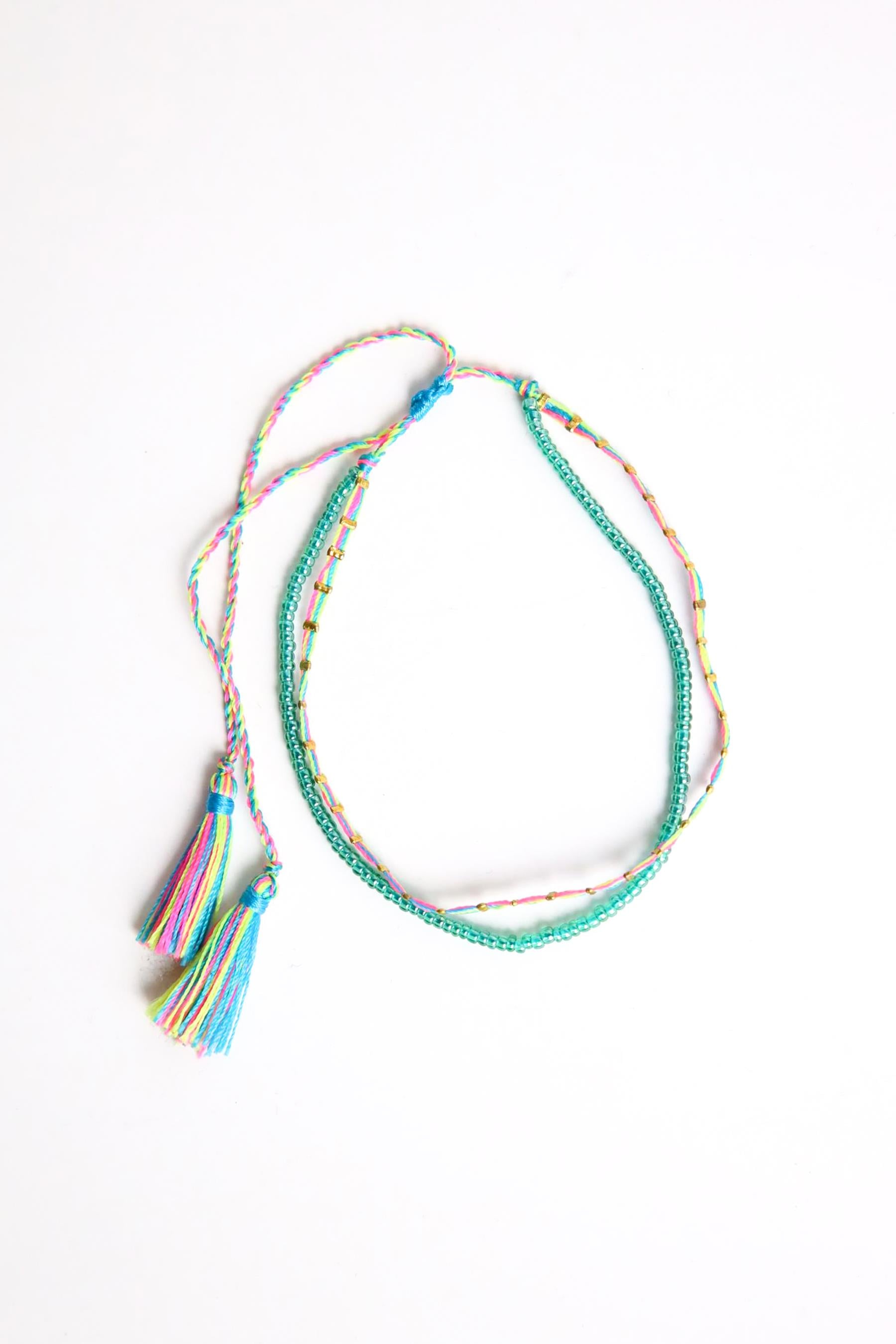 Renkli Ayarlanabilir Tasarım İp Bileklik - Şaman Butik Renkli Ayarlanabilir Tasarım İp Bileklik