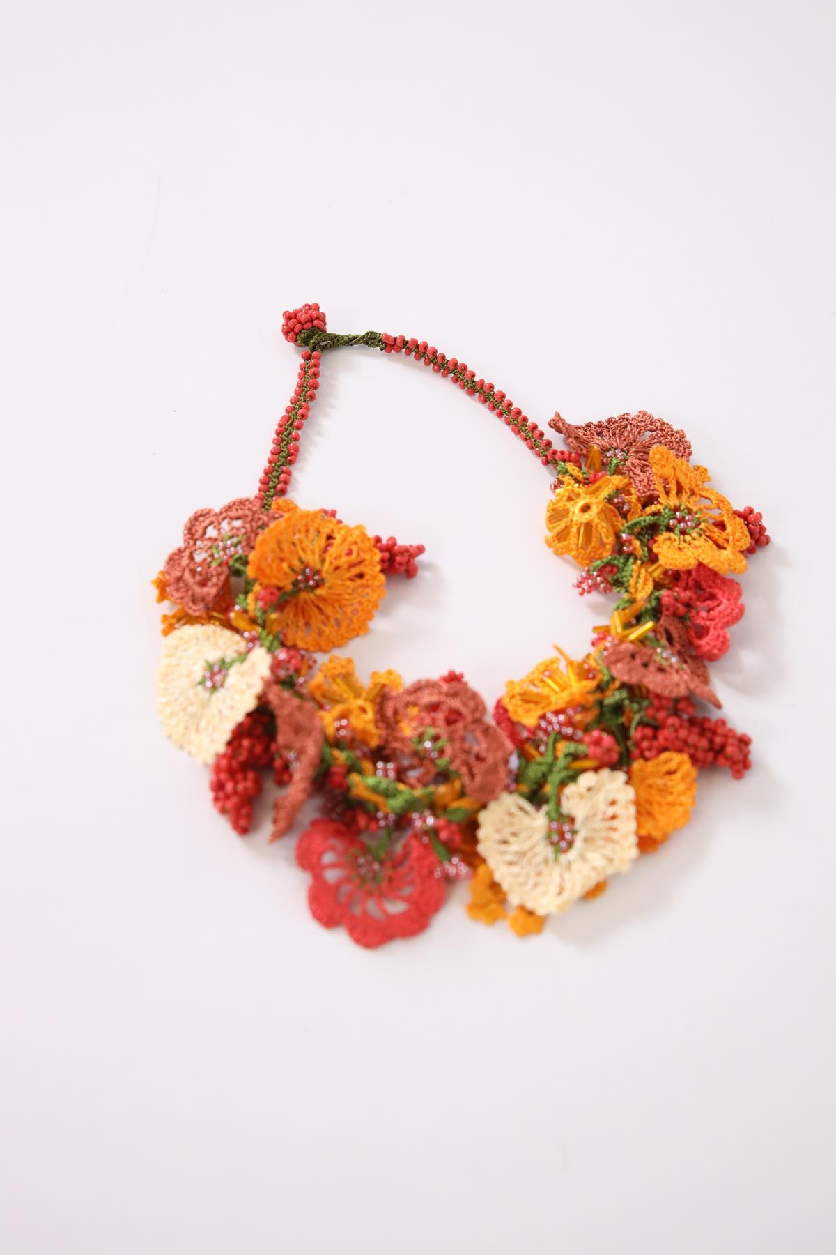  Renkli İğne Oyası Tasarım Kolye