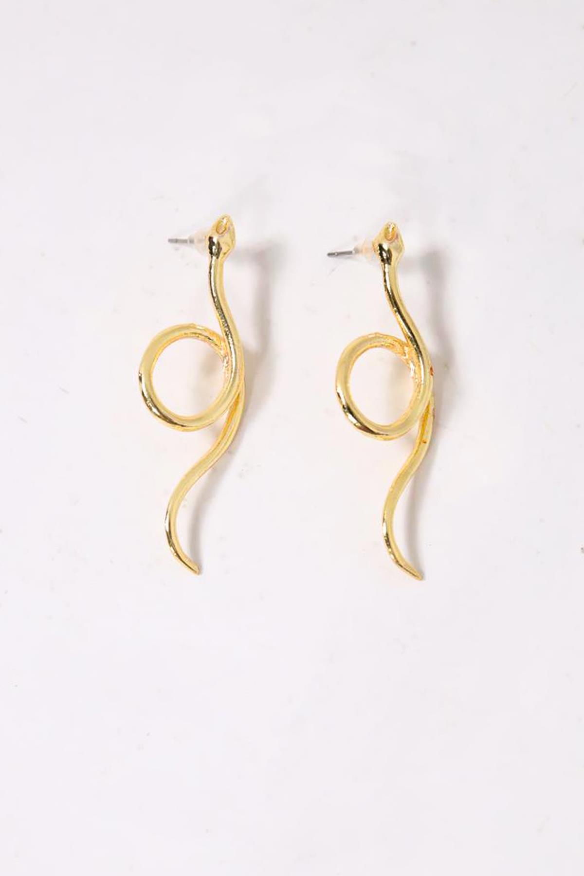 Yılan Tasarım Küpe - Şaman Butik Yılan Tasarım Küpe