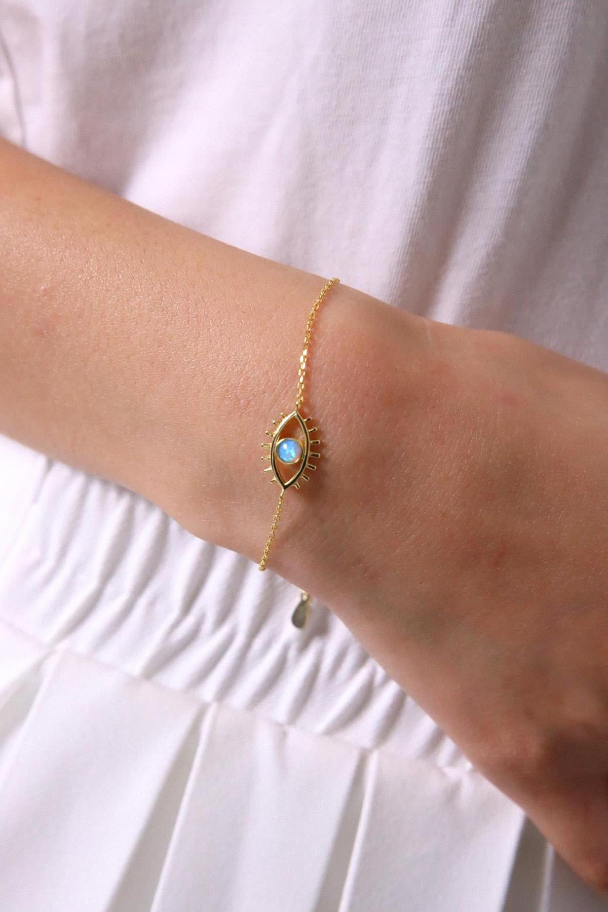Mavi Opal Taşlı Bileklik - Şaman Butik Mavi Opal Taşlı Bileklik