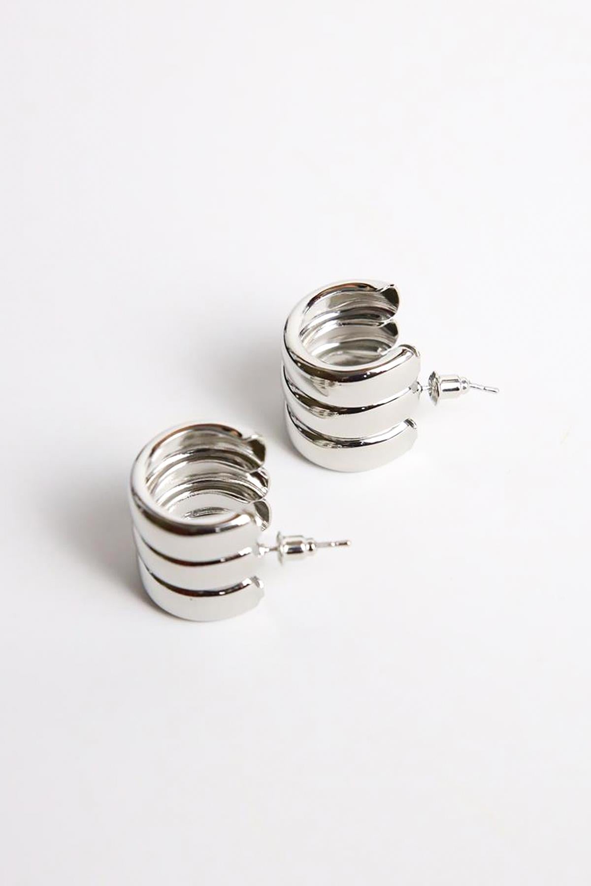 Kıvrımlı Tasarım Pirinç Küpe - Şaman Butik Kıvrımlı Tasarım Pirinç Küpe