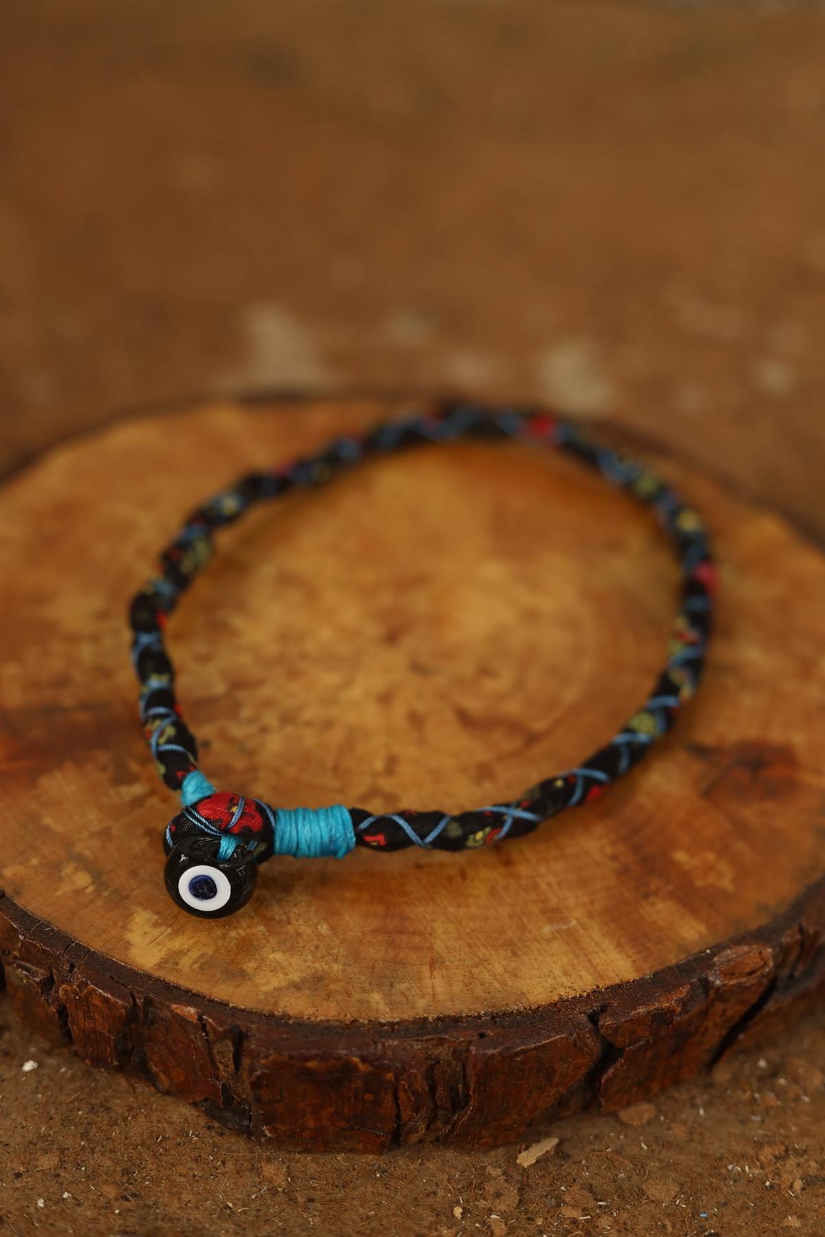 Renkli Nazar Boncuğu Detaylı Tasarım Kolye