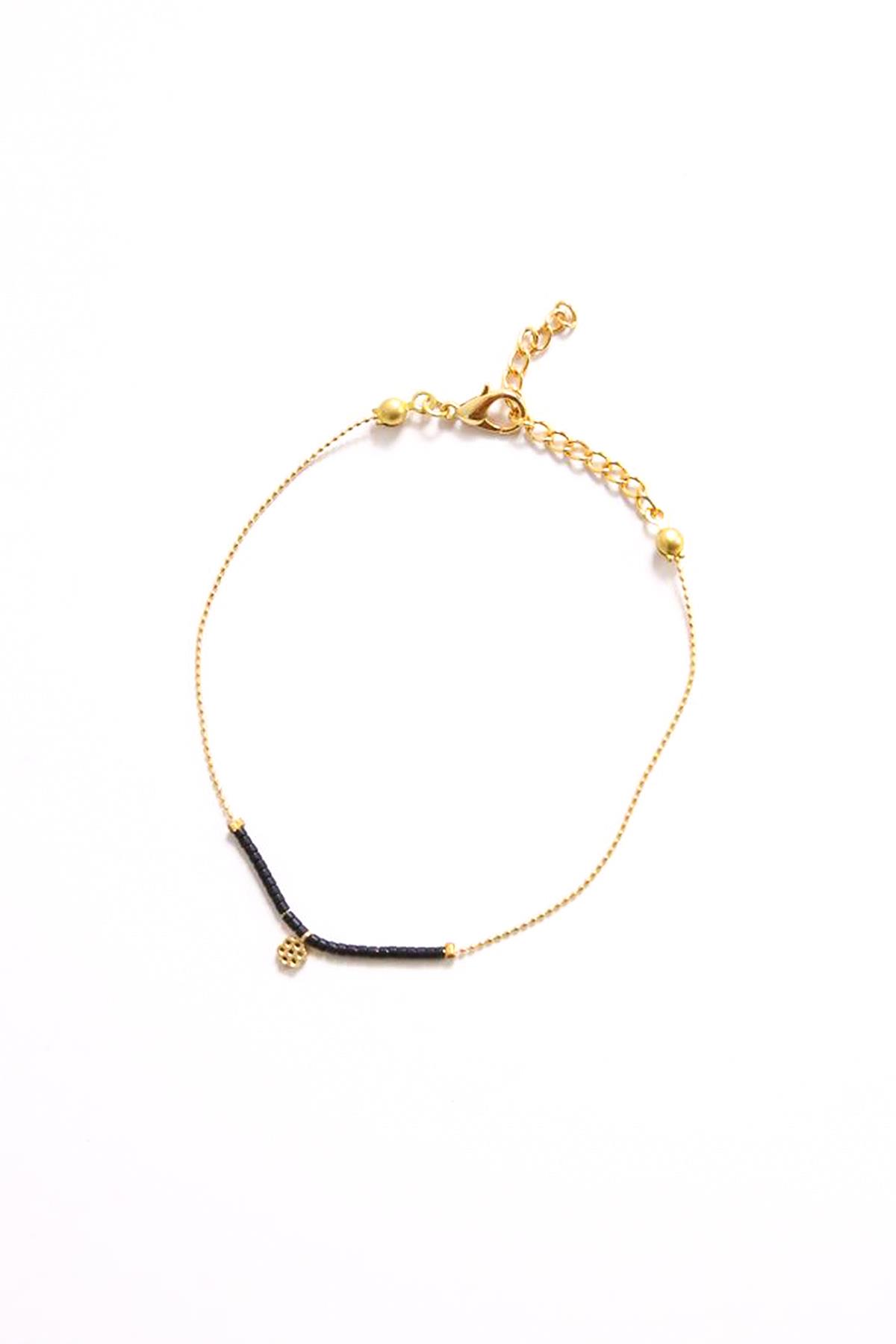  Siyah Taşlı Halhal