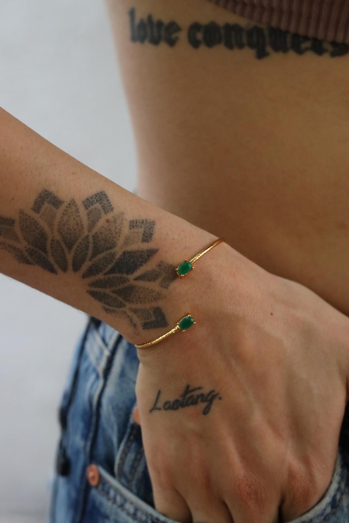Green Cuff Bracelet
