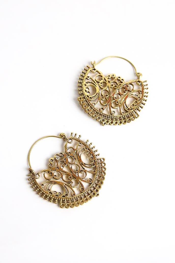  Antik İşleme Tasarım Bronz Küpe