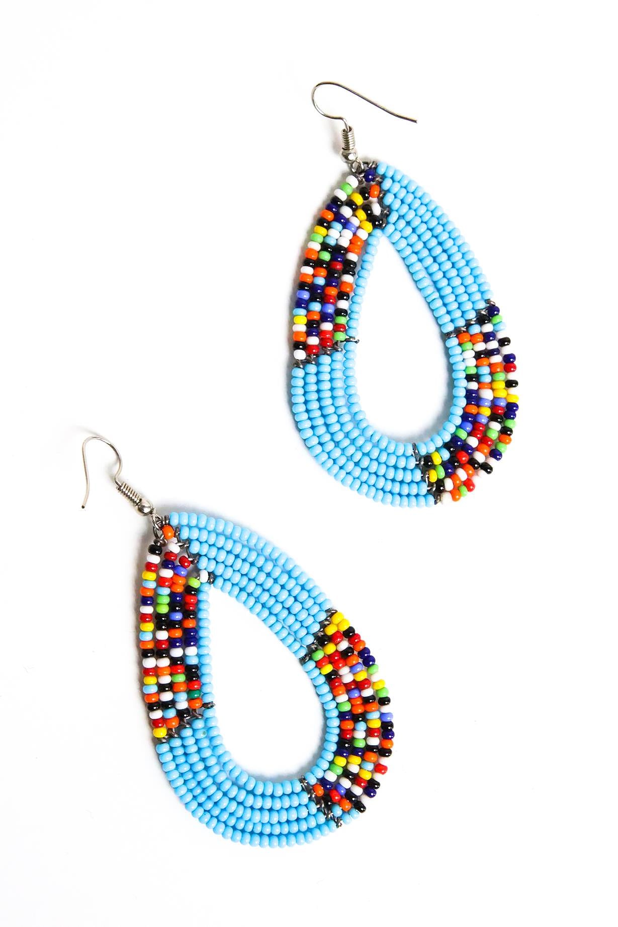 Damla Tasarım Renkli Küpe - Şaman Butik Damla Tasarım Renkli Küpe