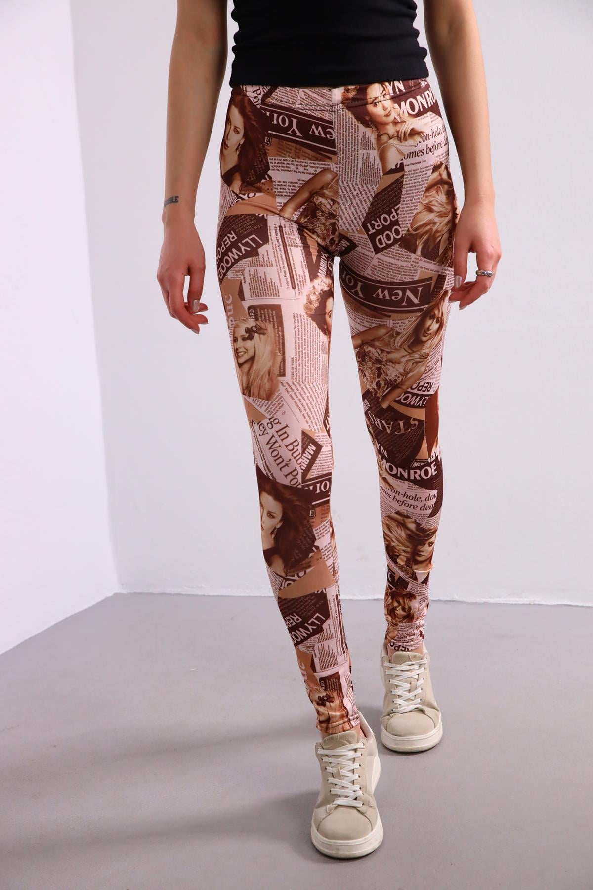 Renkli Desenli Tayt - Şaman Butik Renkli Desenli Tayt