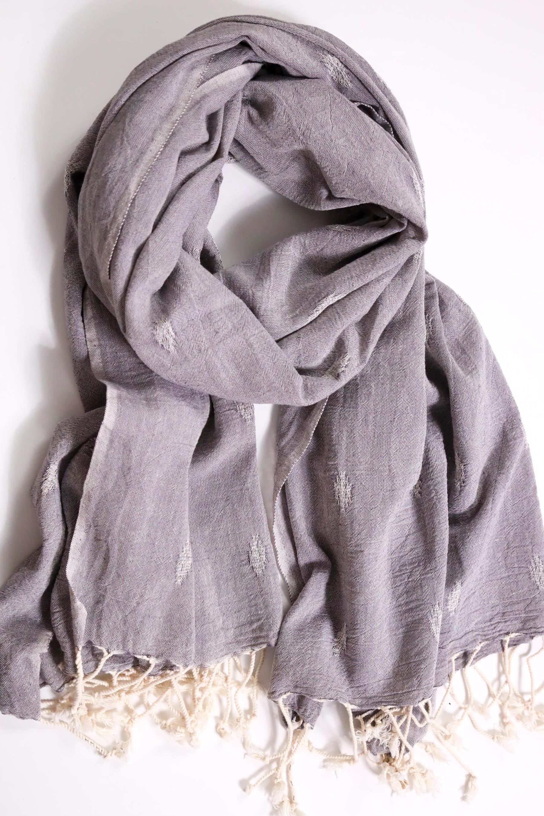 Vizon Rengi Şile Puanlı Şal - Şaman Butik Vizon Rengi Şile Puanlı Şal