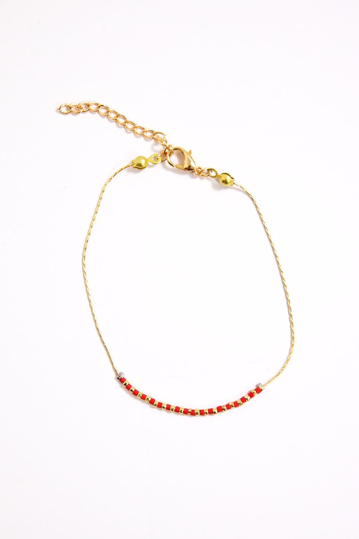  Kırmızı Taş Detay Halhal