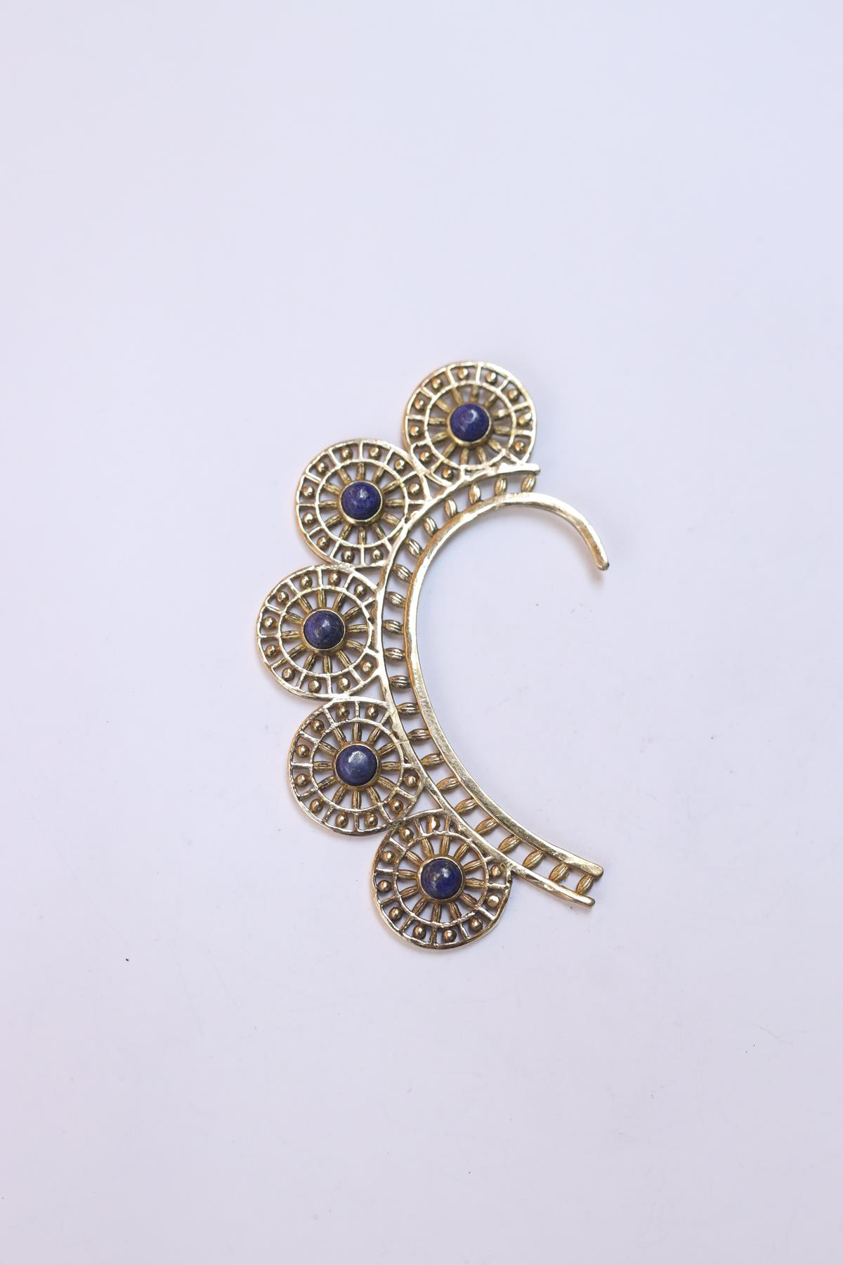 Bronz Büyük Desenli Ear Cuff