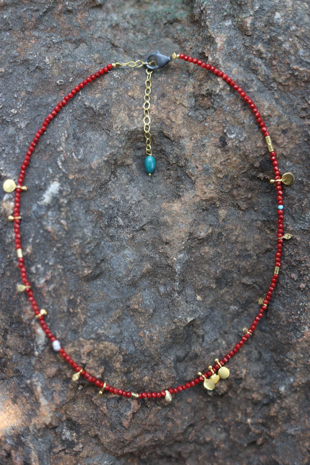 Gümüş Mercan Kolye