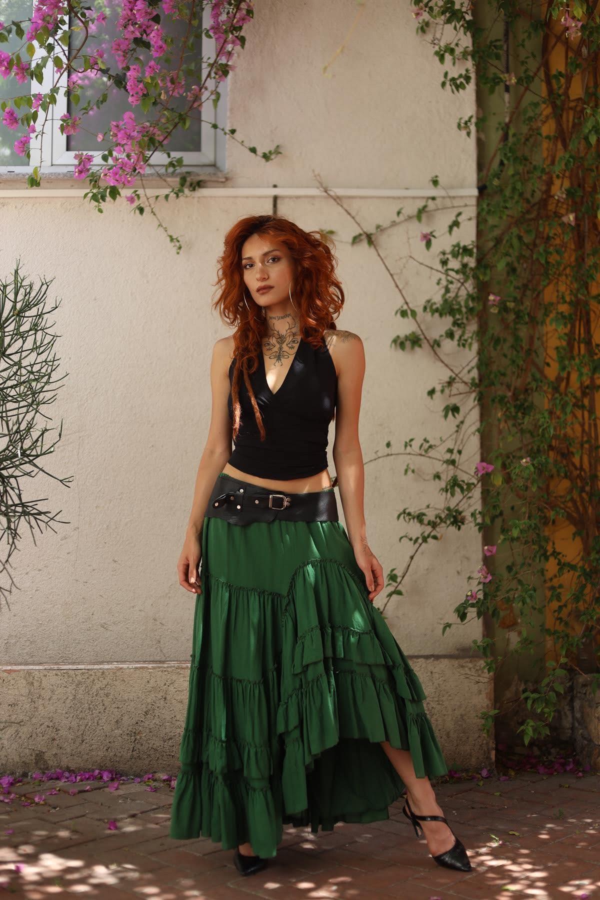 Emerald Green Karmen Skirt