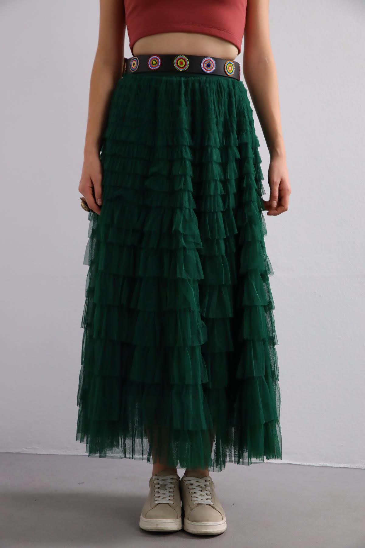 Emerald tulle skirt online