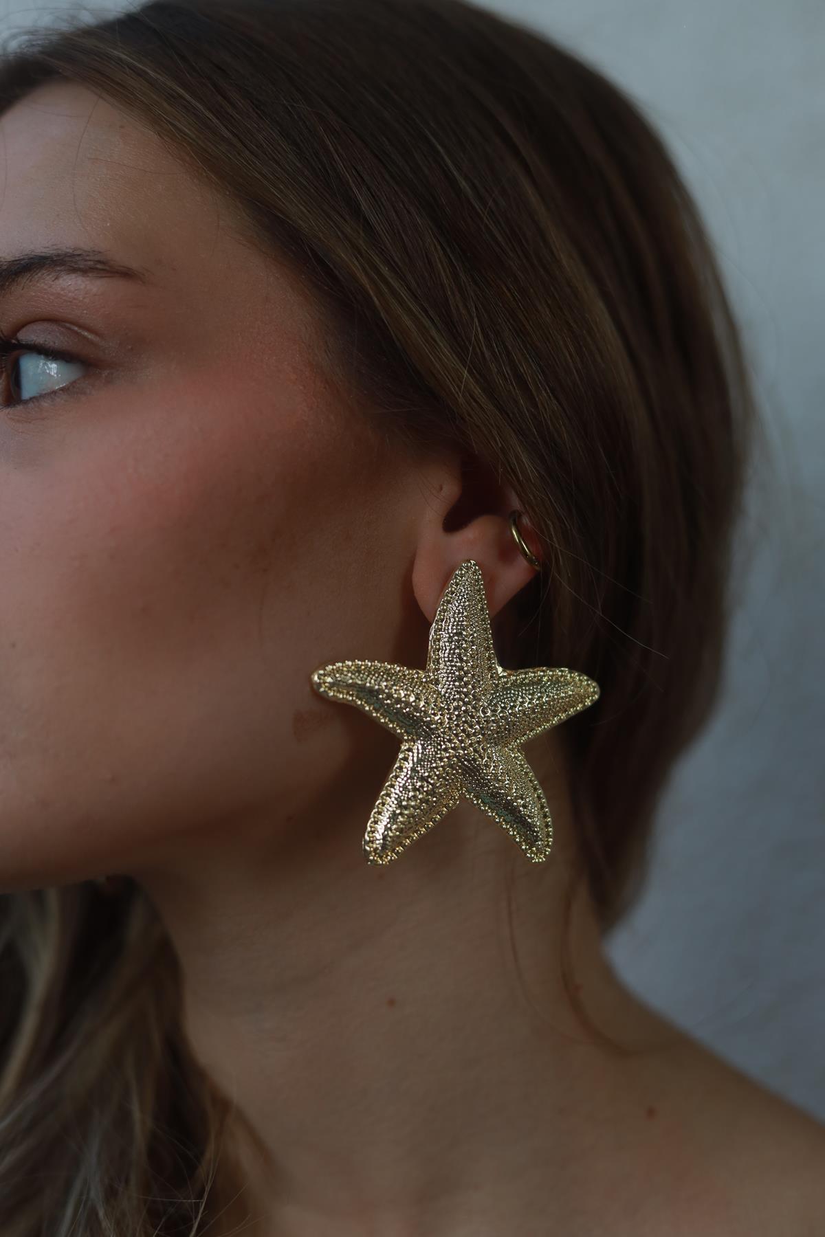 Gold Plated Starfish Earrings