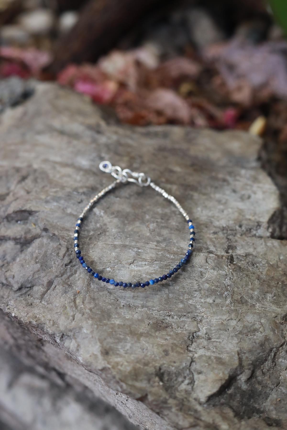 Gümüş Ve Lapis Lazuli Bileklik