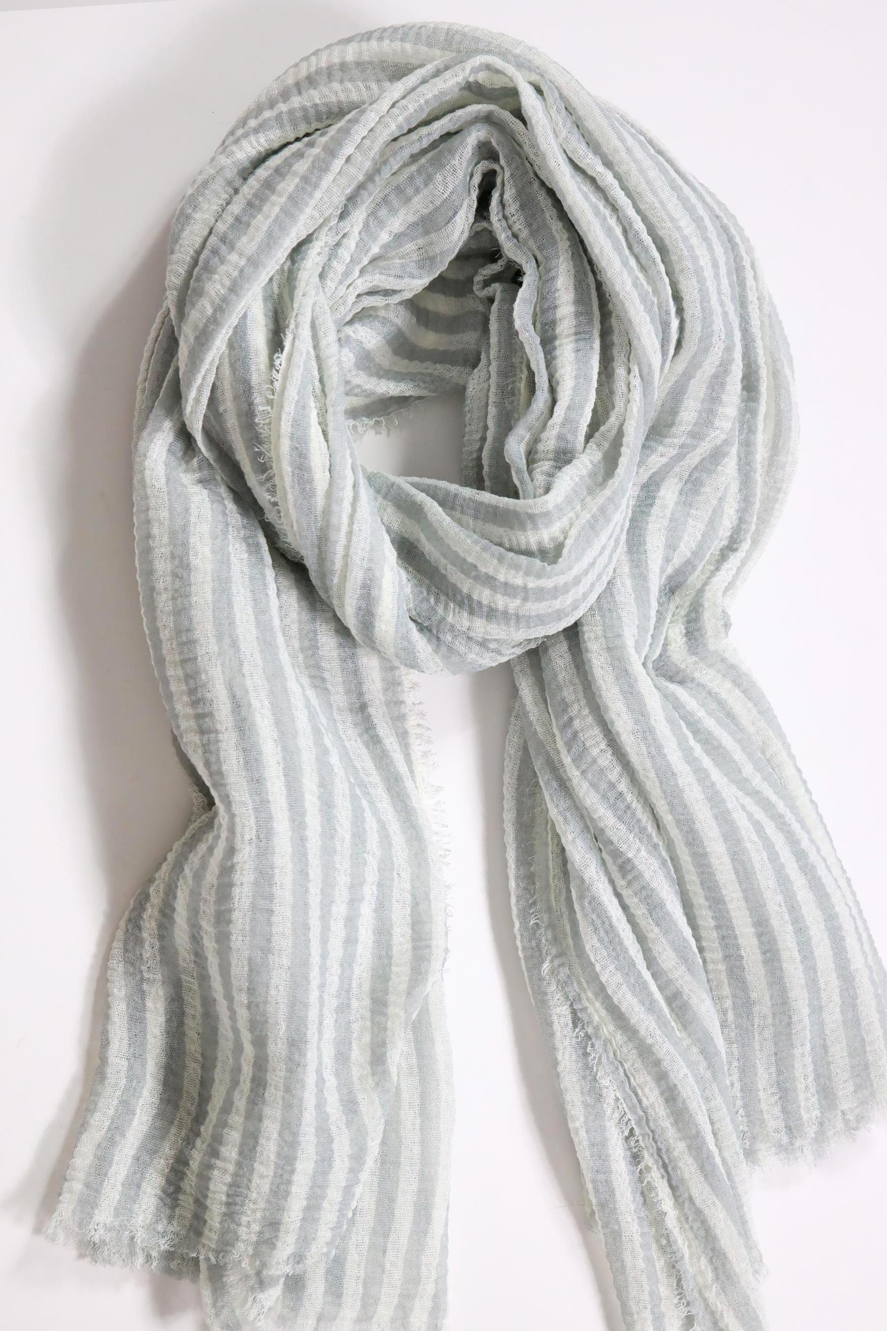 Gri Şeritli Şal - Şaman Butik Gri Şeritli Şal