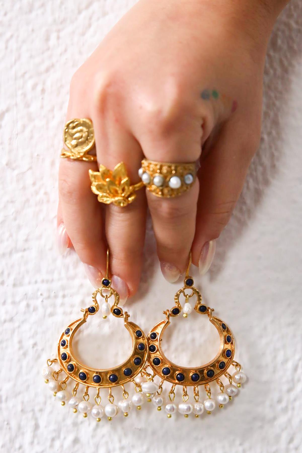  Gold Kaplama Bronz Küpe