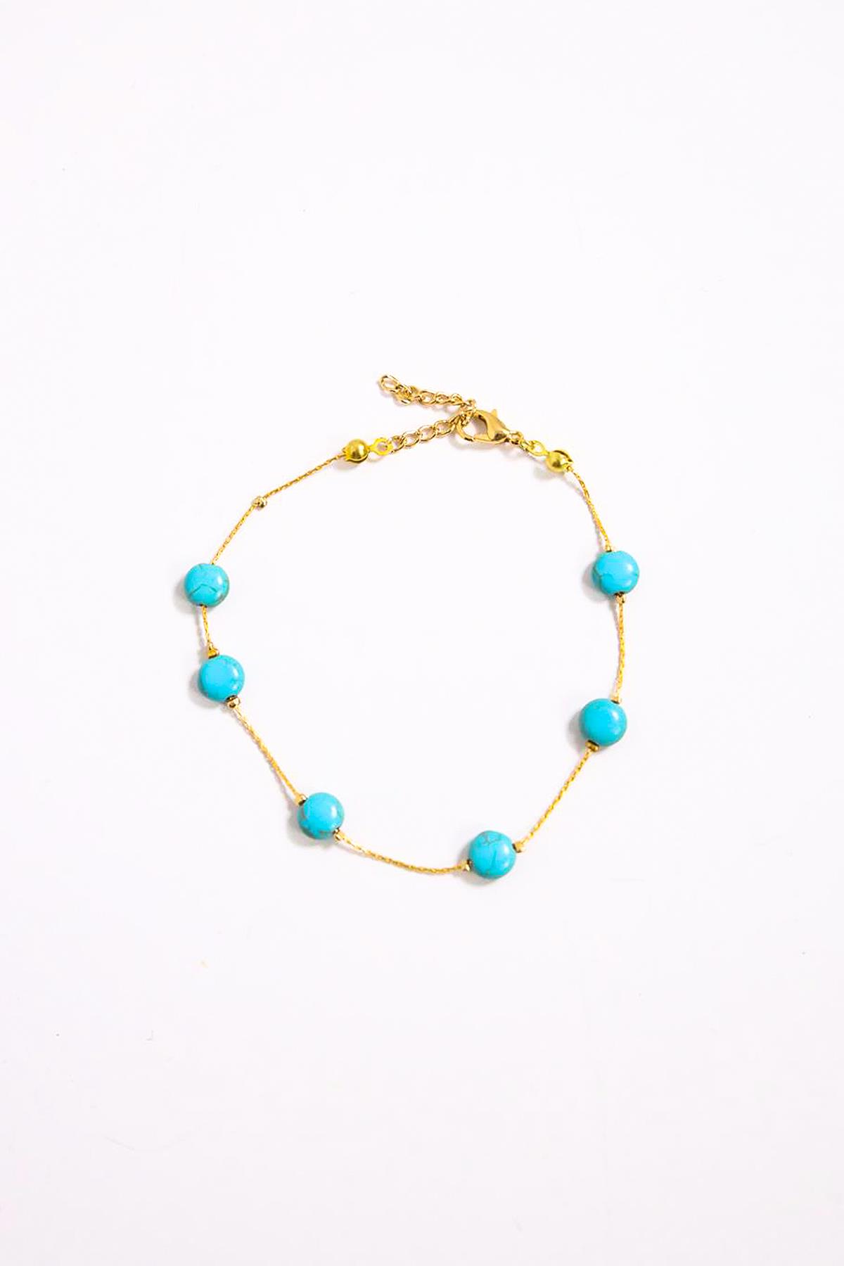  Turkuaz Taşı Detaylı Halhal