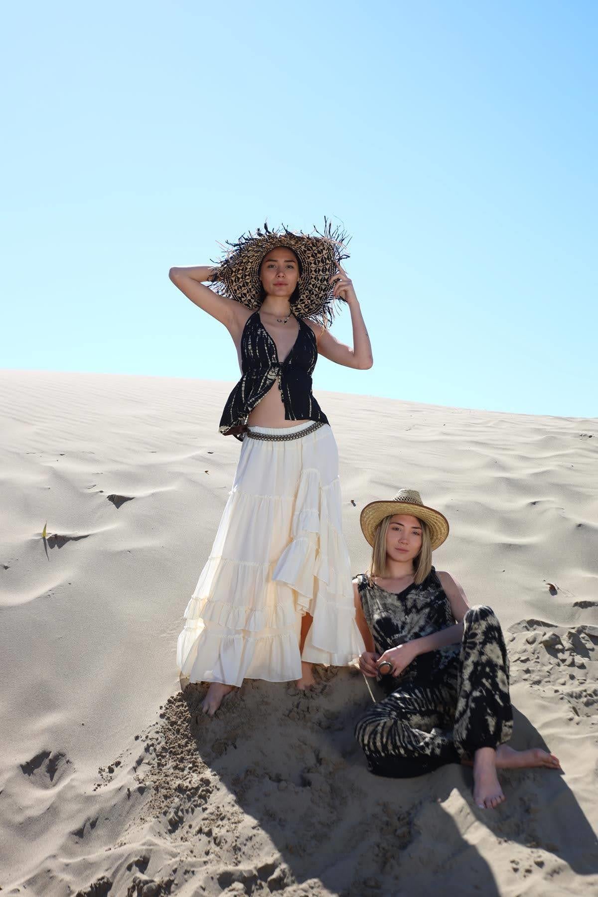 Fildişi Karmen Etek - Şaman Butik - Bohem Giyim ve Aksesuar | Kadın & Erkek Fildişi Karmen Etek