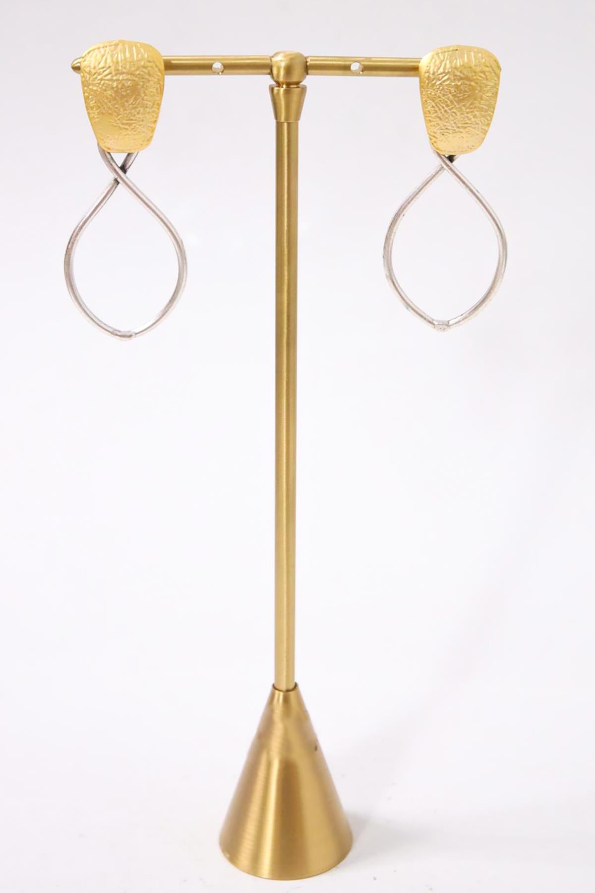 Altın Kaplama Tasarım Sallantılı Küpe - Şaman Butik Altın Kaplama Tasarım Sallantılı Küpe