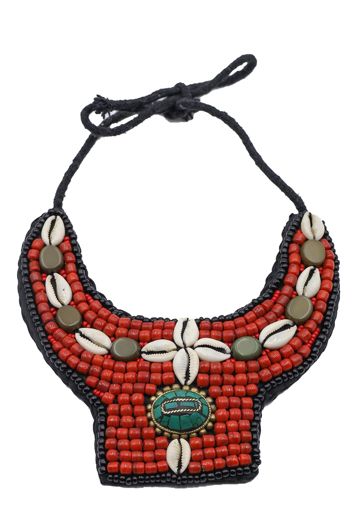 Seashell Detail Handmade Coral Necklace