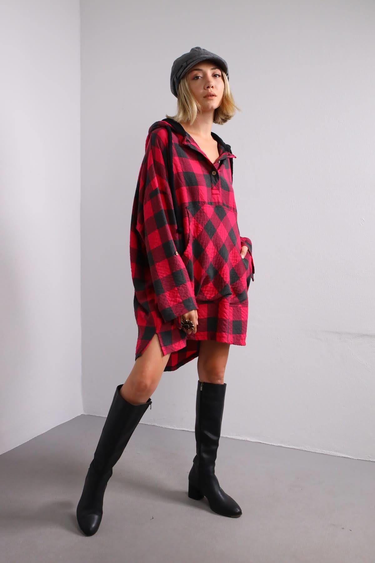 Fushia Square Hoodie Tunic Fushia Square Hoodie Tunic