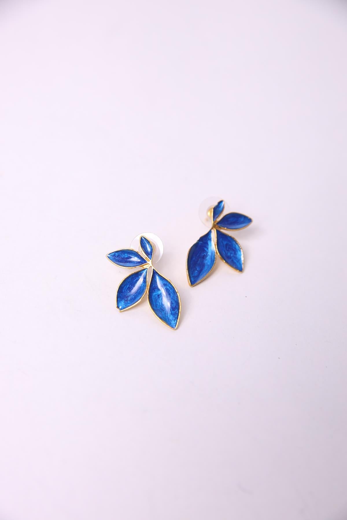 Enameled Flower Earrings