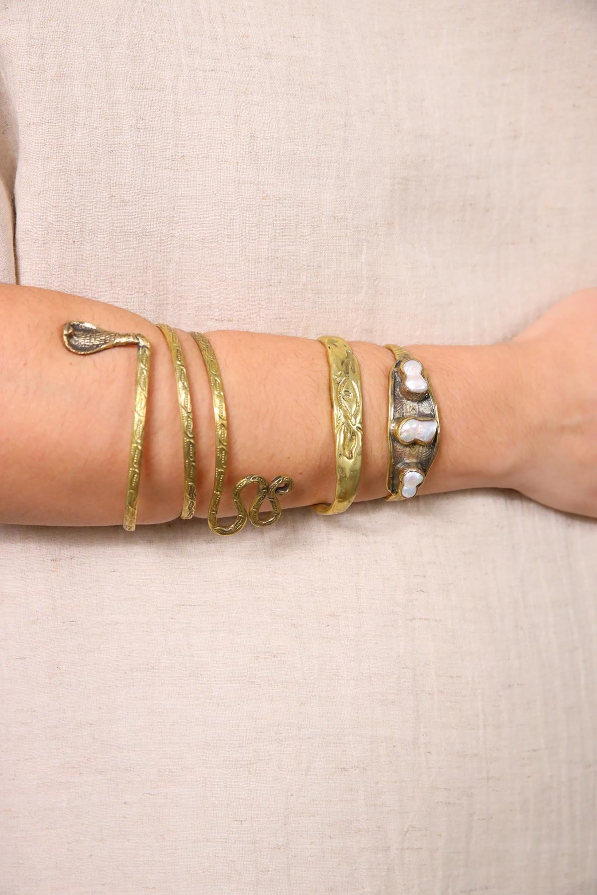 Göz Motifli Bronz Bileklik - Şaman Butik Göz Motifli Bronz Bileklik