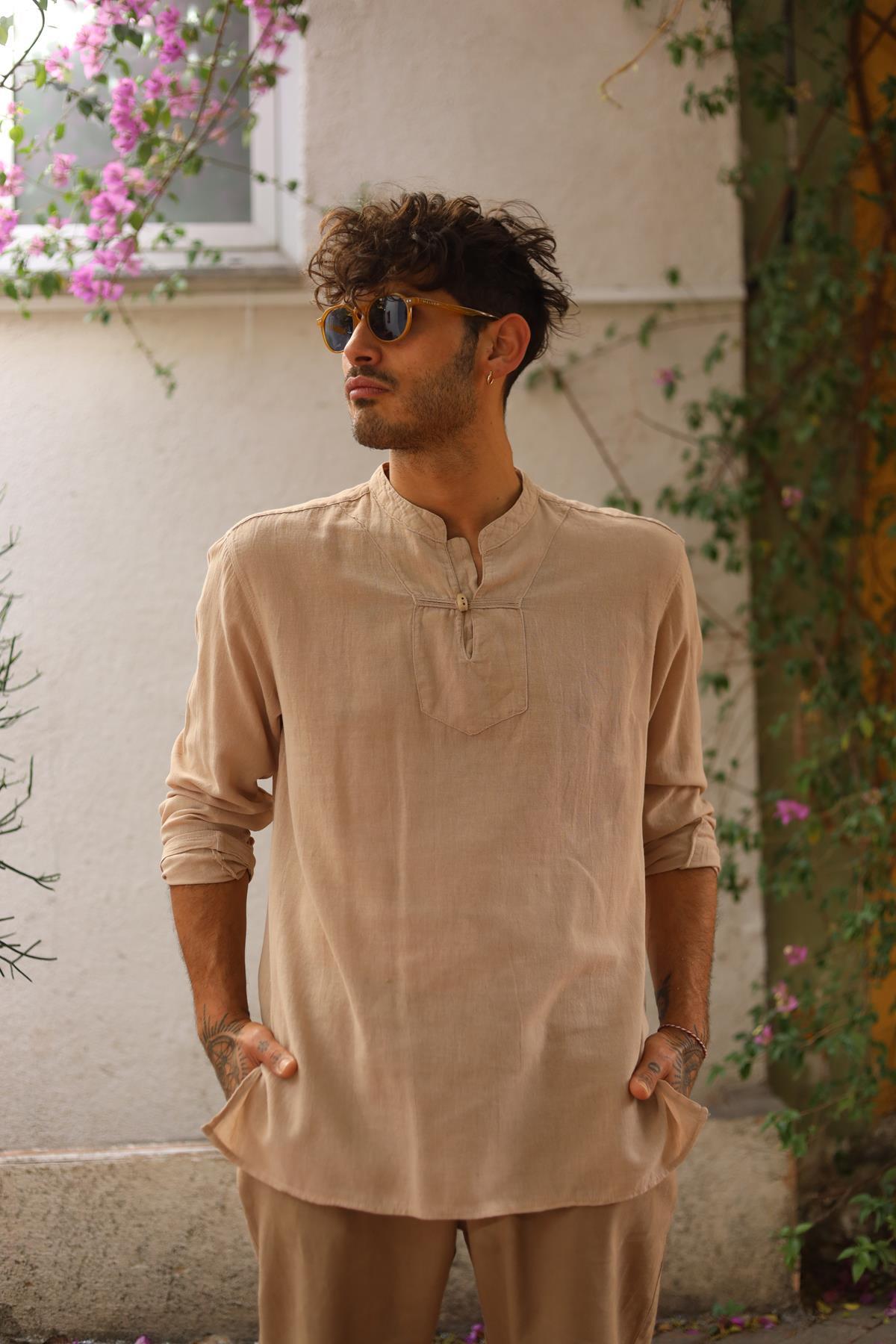 Beige Men's Shirt
