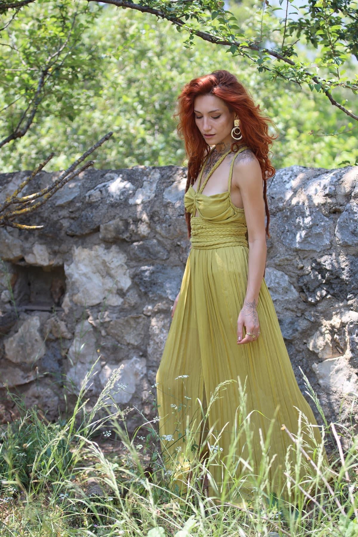 green double slit dress Terani 231P0592 Prom Dress - Kelly Green main image 1