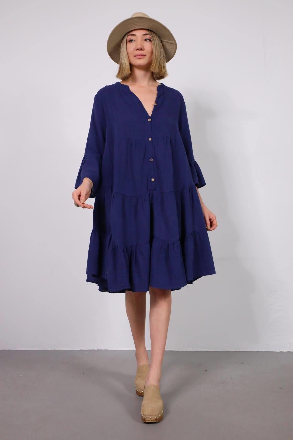  Lacivert Positano Elbise